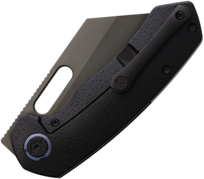 Kunwu Primo Framelock Raindrop Black	Premium EDC Messer