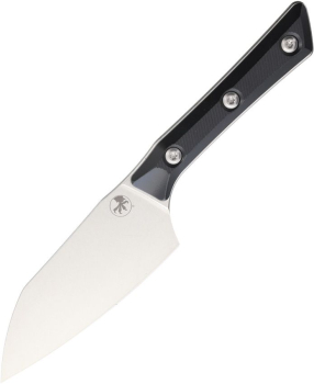 Microtech Santoku, Microtech Kochmesser, Santokumesser M390MK, Titan G10 Küchenmesser, Stonewash Black, Schwarzes Küchenmesser, Com2you-biwak, Premium Santoku