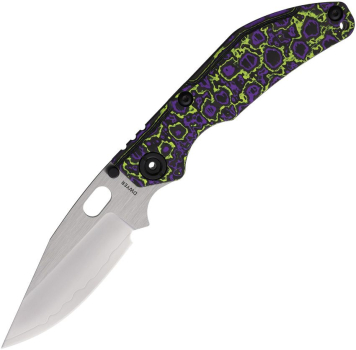 North Mountain Blade BBNM Framelock Grid Ceramic Carbon Yellow Purple SLD