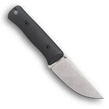 Reiff Knives RUT MagnaCut Stonewash Canvas-Micarta Schwarz – Rückseite