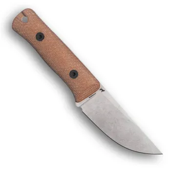 Reiff Knives RUT MagnaCut Stonewash Canvas-Micarta Natur – Rückseite