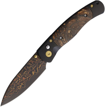 Santa Fe Stoneworks El Rey, Damastmesser, Mammutelfenbein Messer, Titan Klappmesser, Button Lock Taschenmesser, exklusive Sammlermesser, Damasteel, Com2you-biwak