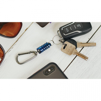 SILIPAC Schlüsselanhänger Verbinder Alu Blue Karabiner