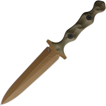 Stroup Knives Dagger FDE, Stroup Kampfdolch 1095HC, Double Edge Tactical Fixed, Flat Dark Earth Cerakote, OD Green G10 Messer, Veteran Owned Knife, Com2you-biwak, Militär Dolch USA, Handgefertigte Messer USA, Stroup Knives Deutschland