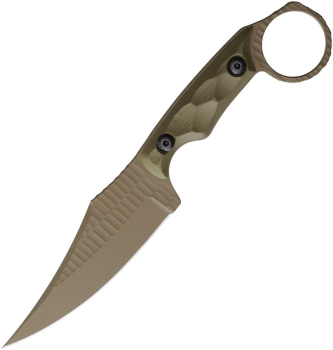 Stroup Knives HM1 Fixed, Stroup HM1 OD FDE, 1095HC Carbon Steel Messer, Flat Dark Earth Cerakote, Veteran Owned Knife Brand, Com2you-biwak, Sculpted G10 OD Green, Handgefertigtes Tactical Fixed, Kydex Gürtelscheide, Militärmesser FDE