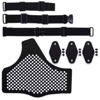 CKK Chest Rig, Tegris Rig, Holster Chest Mount, 12 Lagen Tegris, Ambidextrous Chest Carry, Taktisches Brustholster, Tegris Black.