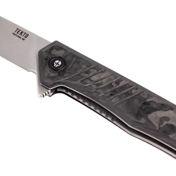 Tekto Knives F1 Alpha Linerlock Carbon Silver