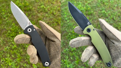 Alu SEPP Integral AlGreen, Klappmesser mit Zweihandbedienung, 9,5cm black stonewashed Klinge