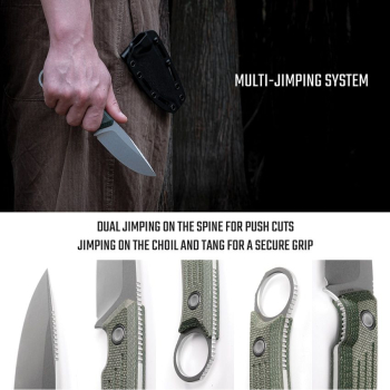 Vosteed Knives Fullback Nitro V Green Micarta