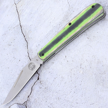 White River Knives Trailhead Trapper Grün Schwarz G10