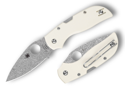 Spyderco Chaparral C152GPIVD – Damasteel Klinge & Ivory G10 Griff – Luxus EDC