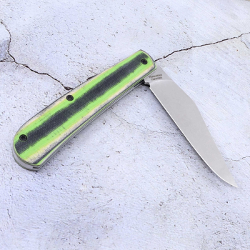 White River Knives Trailhead Trapper Grün Schwarz G10