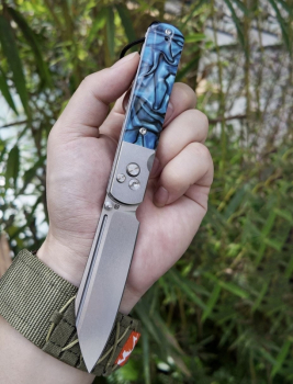 Artisan Cutlery Holm AR-RPM9 Deep Sea Blue Acrylic