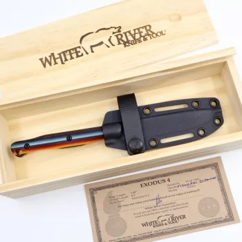 White River Exodus 4, Exodus 4 Mexican Blanket, CPM MagnaCut Messer, G-Carta Griffschalen, White River Custom Shop 2026, Exodus Knife and Tool Jackalope, Com2you-biwak, Limitierte Messer 2026, High End Bushcraft MagnaCut, Premium Gürtelmesser