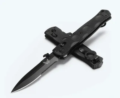 Benchmade 393SBK Mini SOCP Folder Schwarz G10