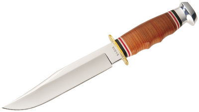 Ka-Bar Leather Handled Bowie Knife