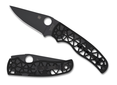 Spyderco C266BKALBKP Edgerati Black S30V Plain