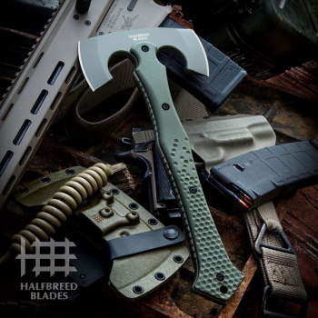 Halfbreed Blades CBA-01 Compact Battle Axe Ranger Green taktische einsatz axt