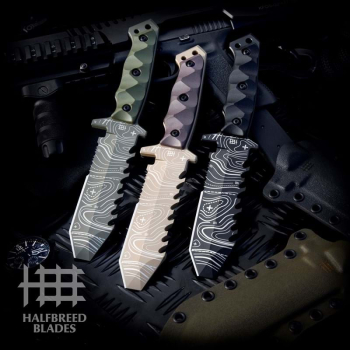Halfbreed Blades ERK-01 Emergency Rescue Knife OD Topo