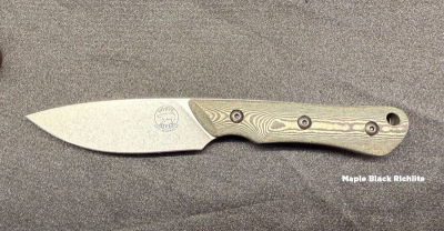 White River Knives Brave Maple Black Richlite Magnacut