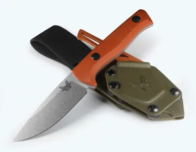 Benchmade 15650-01-COM SlipRidge Fixed, Orange G10 + Gut Hook