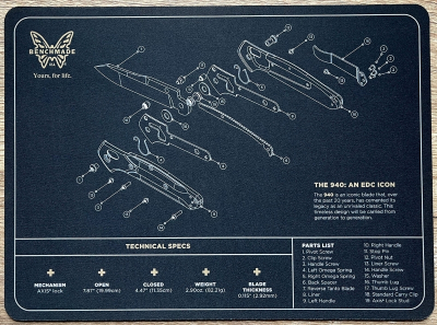 Benchmade 50084 - 940 Präsentationsmatte unterlage für messer und gear