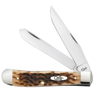 Case Taschenmesser SS Amber Jigged Bone Trapper - mit Clip