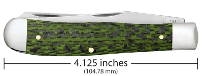Case Knives SS Green Black Carbon Fiber G10 Trapper