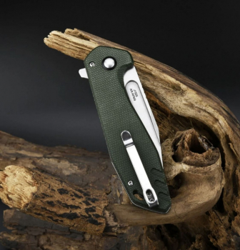 CJRB Knives Riff AR-RPM9 Green Micarta