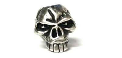 Emerson Bead Pewter Lanyard Skull