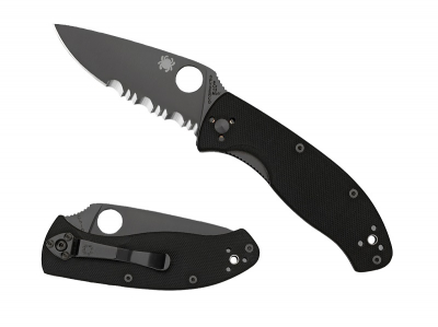 Spyderco C122GBBKPS Tenacious Black Blade G-10