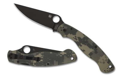 Spyderco C36GPCMOBK2 Military 2 Camo G-10 Black