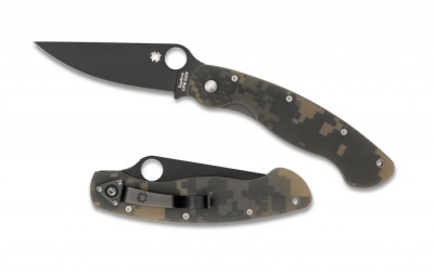 Spyderco C36GPCMOBK Military G-10 Camo