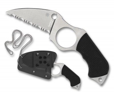 Spyderco FB14S5 Swick 5 Black G-10 Large Cord Knives