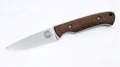 White River Knives Hunter Burlap Micarta Magnacut