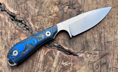 White River Knives M1 Marbled CF/ Blue G10 Lim 23