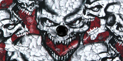 Kydex plate Cracked Skull Blizzard White Infused 2mm 15x30