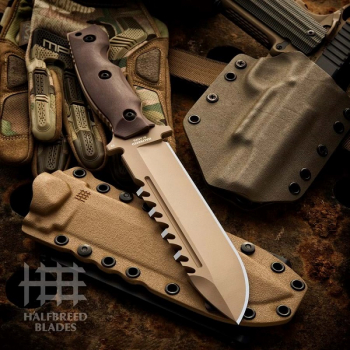 Halfbreed Blades LSK-01 Dark Earth Large Survival Knife