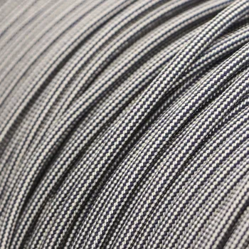 Paracord 550 Midnight Blau & Weiß Stripes Typ III – Meterware