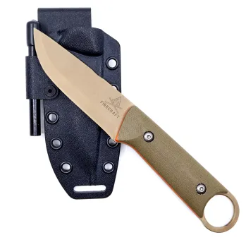 White River Firecraft FC-PKO Puukko FDE Green/Orange Micarta – Ansicht 3