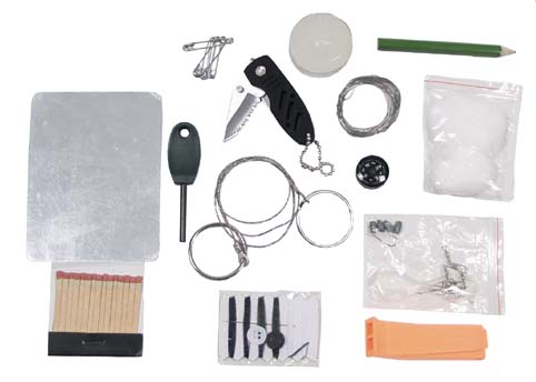 Messer / Outdoor - Combat Überlebensset Survival Kit in wasserdichter Box