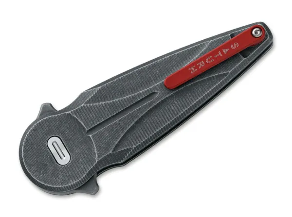 Fox Knives Saturn Aluminium Grey SW – geschlossen, Clipseite
