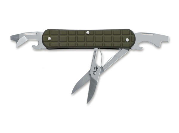 Fox Knives Vulpis 130-F3 Grenade Pattern Aluminum OD Green