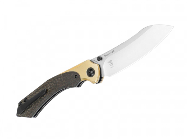 Kizer Clairvoyant 154CM Brass Micarta Black