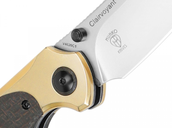 Kizer Clairvoyant 154CM Brass Micarta Black