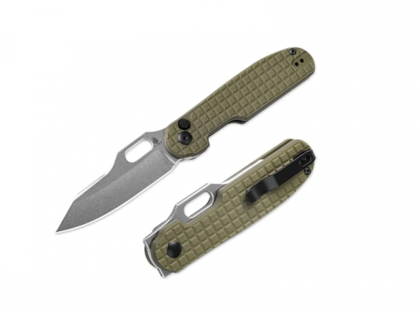 Kizer Knives Cormorant G10 OD Green Button Lock taschenmesser