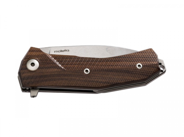 LionSteel KUR Santos Wood SW einhandmesser