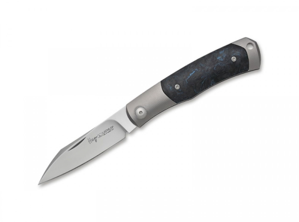 Viper Hug II Titanium CF Marble Blue taschenmesser