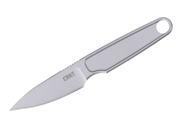 CRKT HangTi Silver Fixed Blade Neck Knife Titan Messer