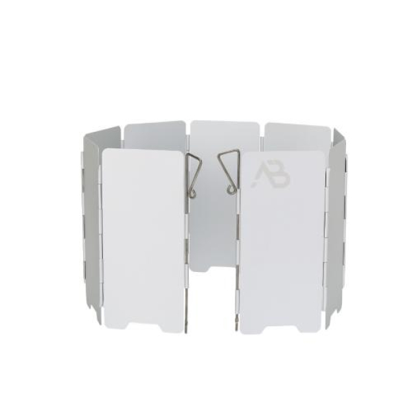 AB Windschutz Alu 9 Lamellen faltbar silber 
